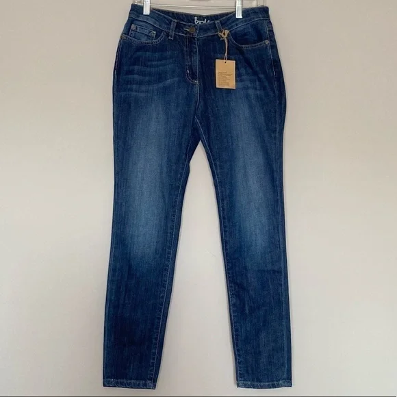 Boden Blue Denim Skinny Ankle Skimmer Mid-Rise Jeans, size 8L - Picture 2 of 15